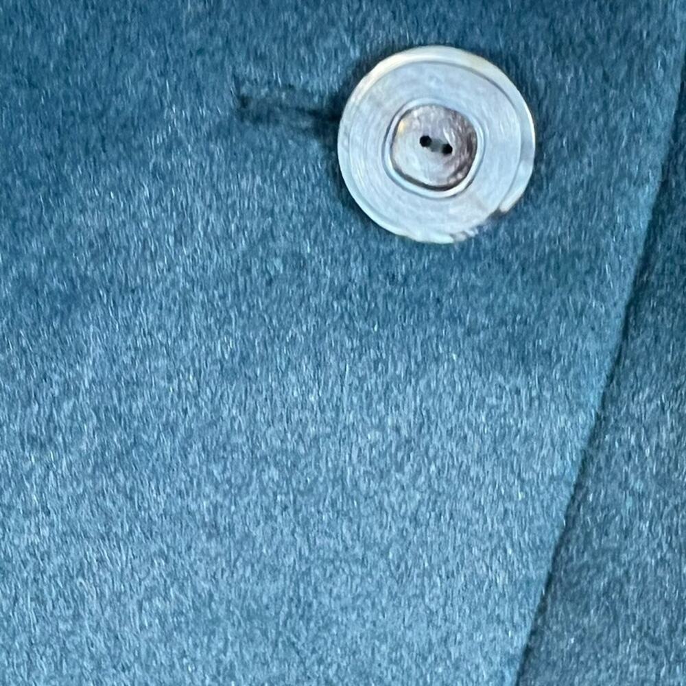 May Lai Co Overcoat Womens S-M Blue Wool Single Breasted Two Button Notch Lapel - Picture 6 of 16
